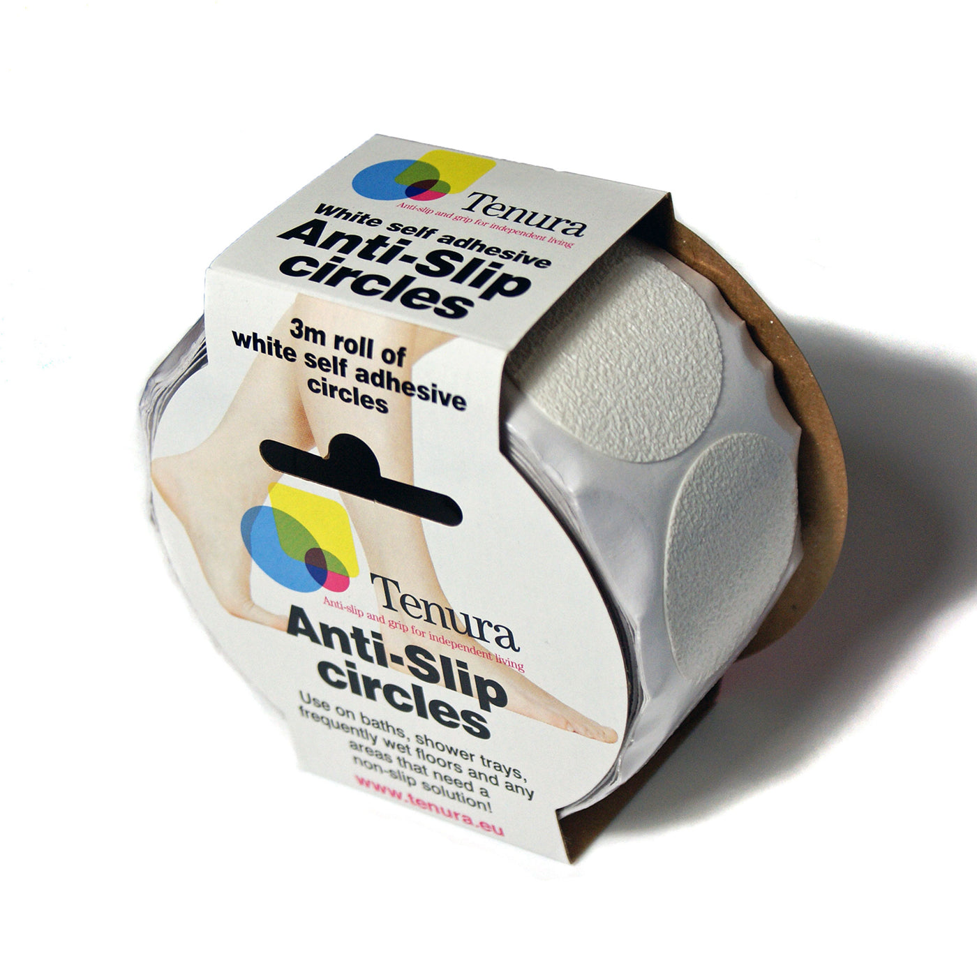 Tenura Bath Safety Strips & Discs - White